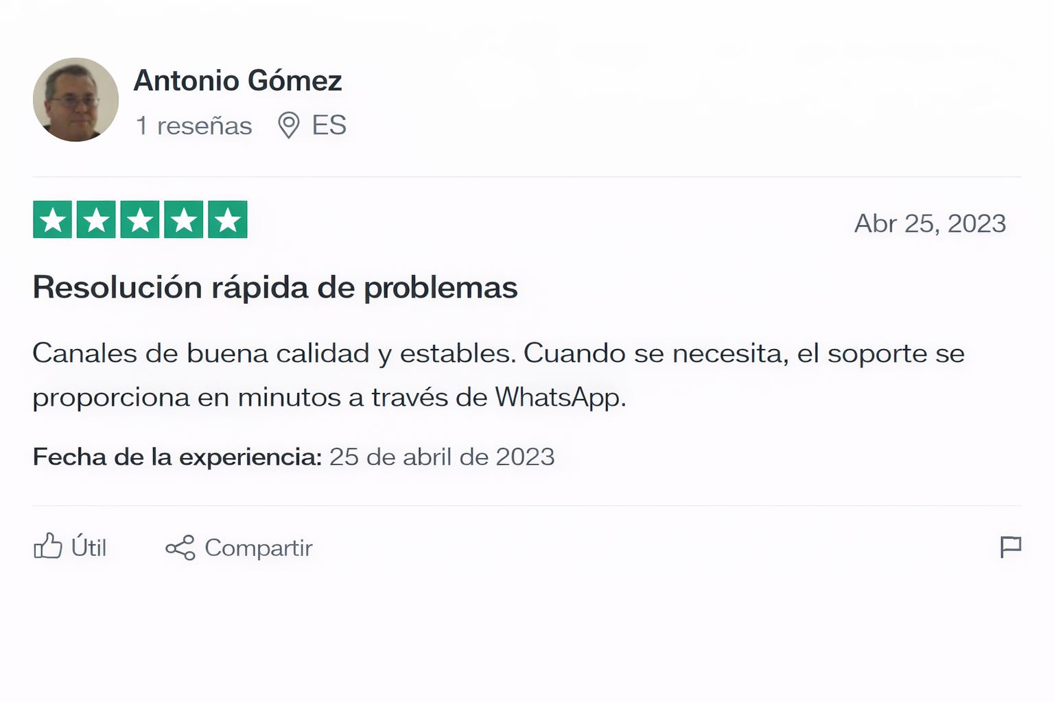 Review de Antonio Gómez_ Buen servicio